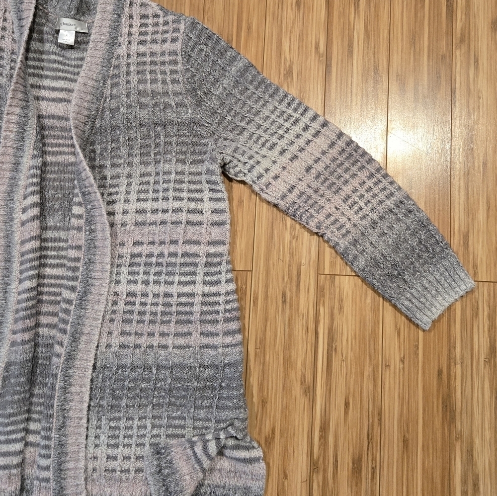 CJ Banks Gray and Pink Cardigan - Picture 4 of 8
